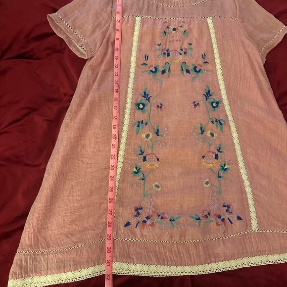 ADORBS AF EMBROIDERED COTTON MINI-DRESS SIZE M, PERFECT CONDITION. - Picture 5 of 7